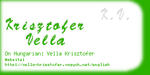 krisztofer vella business card